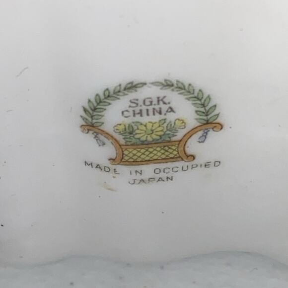 VTG SGK China Made In Occupied Japan Clock Cherub Floral Mantle Desktop WORKS - Picture 5 of 10